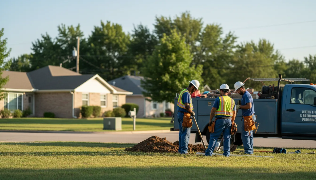 Residential water line and bathroom plumbing service in Dublin, VA